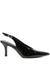 Patrizia Pepe 80mm Slingback Pointed-toe Pumps In Black