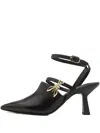 Patrizia Pepe 90mm Ankle-wrap Insect-embellished Pumps
