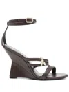 Patrizia Pepe 90mm Leather Sandals In Brown