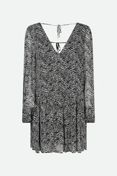 Patrizia Pepe Abito Fantasia Bianco E Nero In Multicolore