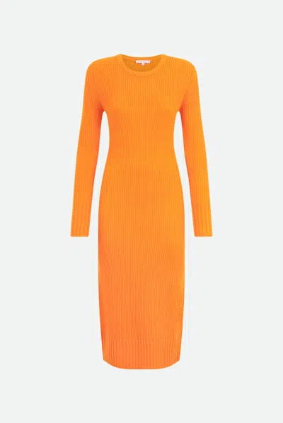 Patrizia Pepe Abito In Maglia Ocra In Arancione