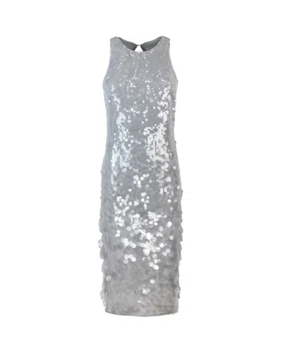 Patrizia Pepe Abito In Paillettes Glass Grey