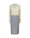 Patrizia Pepe Two-tone Crossover Dress In Ff49