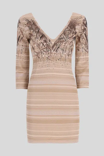 Patrizia Pepe Abito Oro Ricamato