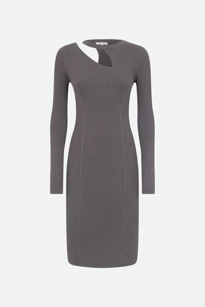 Patrizia Pepe Abito Road Gray In Grigio