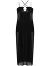 Patrizia Pepe Abito Sottoveste Midi Dress In Black