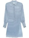 Patrizia Pepe Abstract-print Midi Dress In Blue