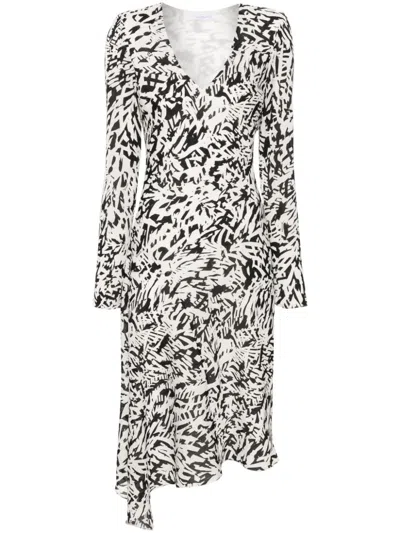 Patrizia Pepe Printed Mini Dress In Black