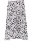 Patrizia Pepe Abstract-print Midi Skirt In White