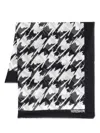 Patrizia Pepe Abstract-print Scarf In Black