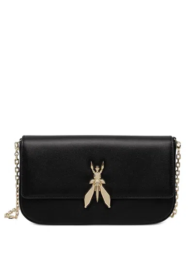 Patrizia Pepe Appliqué Chain Satchel In Black