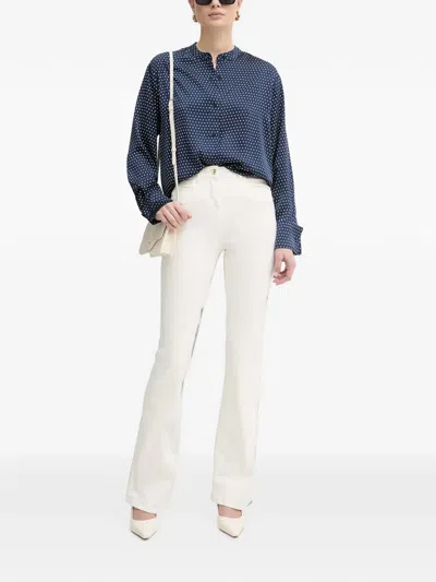 Patrizia Pepe Appliqué-detail Jeans In White