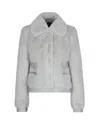 Patrizia Pepe Giubbino In Ecopelliccia Acqua Gray In Gray