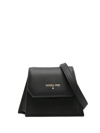 Patrizia Pepe Astral Leather Mini Bag In Black