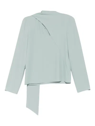 Patrizia Pepe Asymmetric Blouse In Green