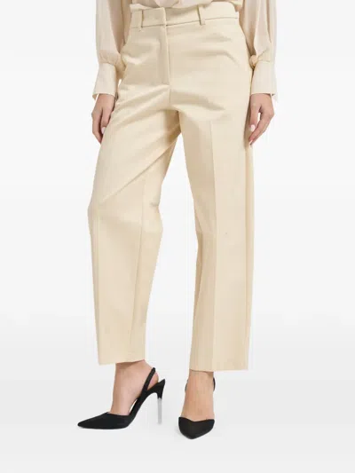 Patrizia Pepe Back-patch Trousers In Neutral