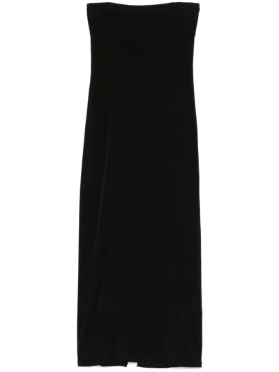 Patrizia Pepe Bandeau-style Midi Dress In Black