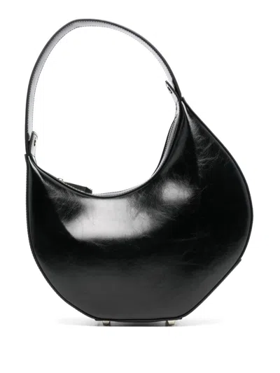 Patrizia Pepe Small Hobo Bangle Bag In Black