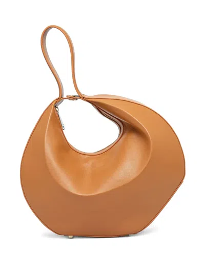 Patrizia Pepe Bangle Shoulder Bag In Brown