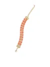 Patrizia Pepe Bead-embellished Bracelet In Orange