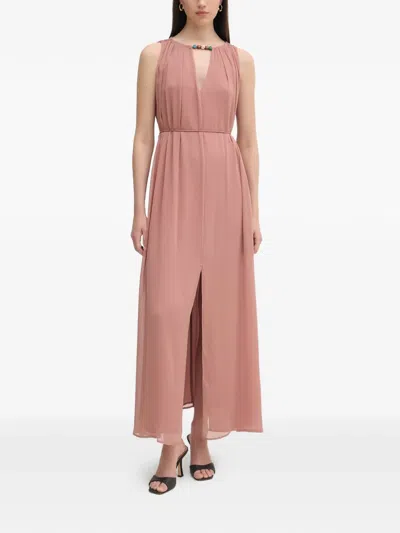 Patrizia Pepe 비즈 장식 플리츠 드레스 In Pink