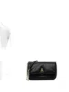 Patrizia Pepe Bee-embellished Shoulder Bag In Black