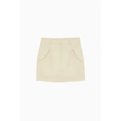 Patrizia Pepe Beige Cotton Mini Women's Skirt
