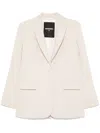 Patrizia Pepe Single Breasted Blazer In Neutral