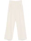 Patrizia Pepe Light Beige Tailored Pants In White