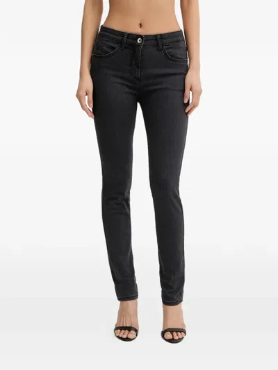 Patrizia Pepe Belt-loops Jeans In Black