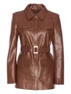 Patrizia Pepe Brown Jacket Frontal Buttons Closure In Multi