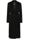 Patrizia Pepe Belted Coat In Black