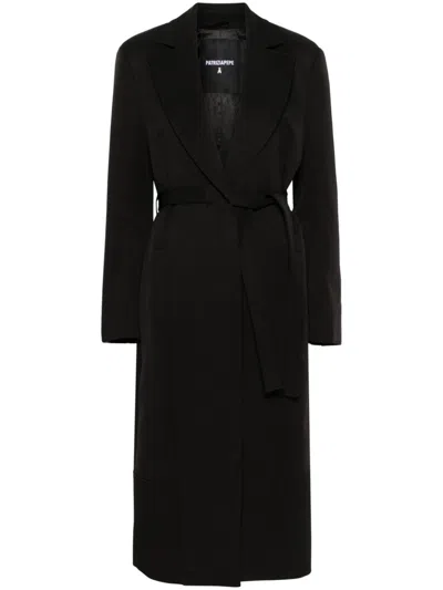 Patrizia Pepe Belted Coat In Black