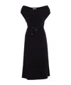 Patrizia Pepe Belted Midi Dress In Black