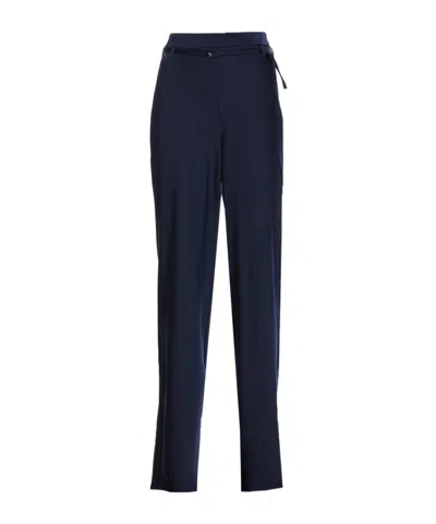 Patrizia Pepe Belted Trousers In Blue