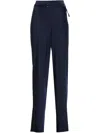 Patrizia Pepe Belted Trousers In Blue