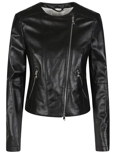Patrizia Pepe Biker Jacket In Nero
