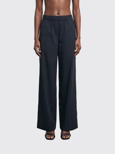 Patrizia Pepe Stretch Cotton Straight Trousers In Black