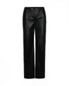 Patrizia Pepe Black Coated Fabric Flare Trousers In Black