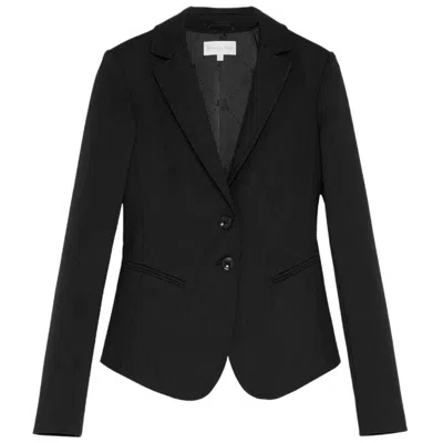 Patrizia Pepe Single-breasted Tailored Blazer In K103nero