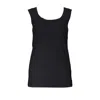 Patrizia Pepe Black Elastane Tank Top In Black