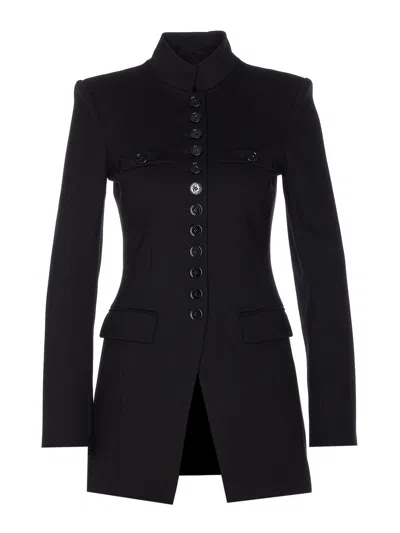 Patrizia Pepe Military Blazer In Black