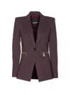 Patrizia Pepe Zipped Plaid Blazer