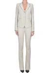 Patrizia Pepe Blazer And Trousers Suit In Gray
