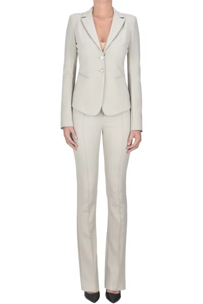 Patrizia Pepe Blazer And Trousers Suit In Gray