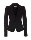 Patrizia Pepe Single-breasted Tailored Blazer In Black