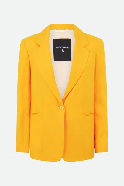 Patrizia Pepe Blazer Giallo In Verde