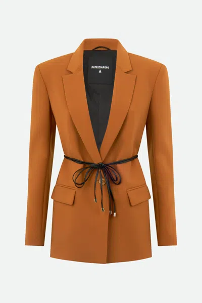 Patrizia Pepe Blazer Ocra In Arancione