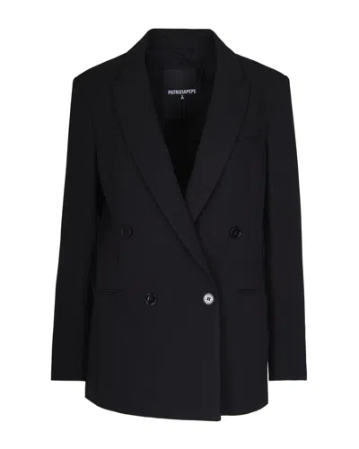 PATRIZIA PEPE BLAZER OVERSIZE NERO