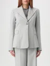 Patrizia Pepe Woman Blazer Light Grey Size 8 Polyester, Elastane